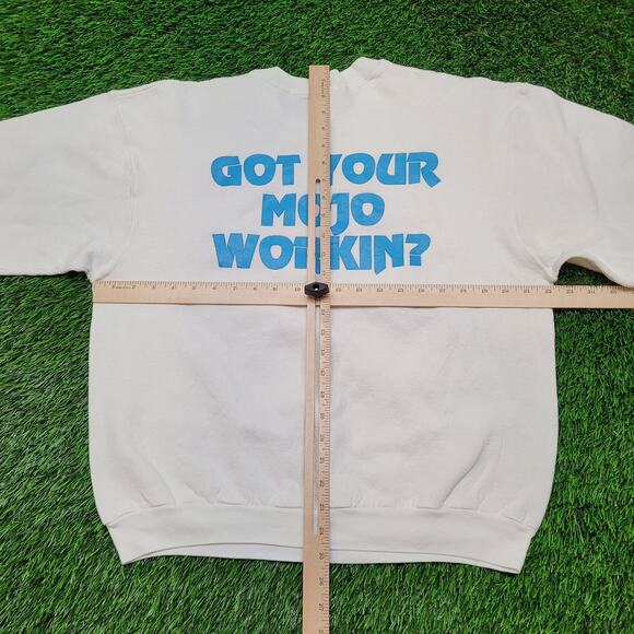 Vintage 90s Mountain Biking Sweatshirt Mens L Boxy Fit Neon Back Hit - Picture 9 of 14